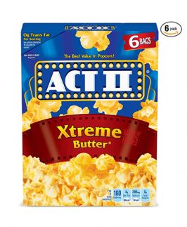 ACT II Xtreme Butter Microwave Popcorn Bags, 6-Count (Pack of 6) 2.75 Ounce (Pack of 36)