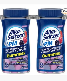 Alka-Seltzer PM Heartburn Relief + Sleep Support Gummies, Mixed Berry (108 ct.)