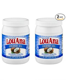 LouAna Pure Coconut Oil (All Natural) 30 fl oz (2 jars) 30 Fl Oz (Pack of 2)