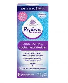 Replens Long-Lasting Vaginal Moisturizer with single-use applicator, 8 Count (Pack of 1) 8 Count (Pack of 1)